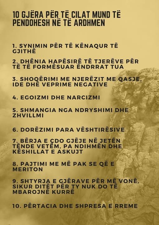 10 gjëra për të cilat mund të pendohesh në të ardhmen